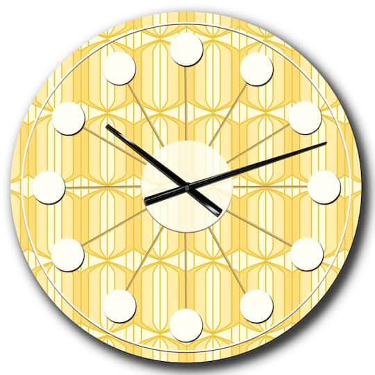 Designart 'Retro Ornamental Design Iii Mid-Century Modern Wall Clock